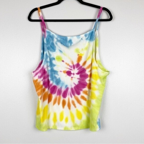 Juicy Couture Plus Tie Dye Ribbed Knit Halter Tank Top Size 2X NWT - Picture 4 of 8